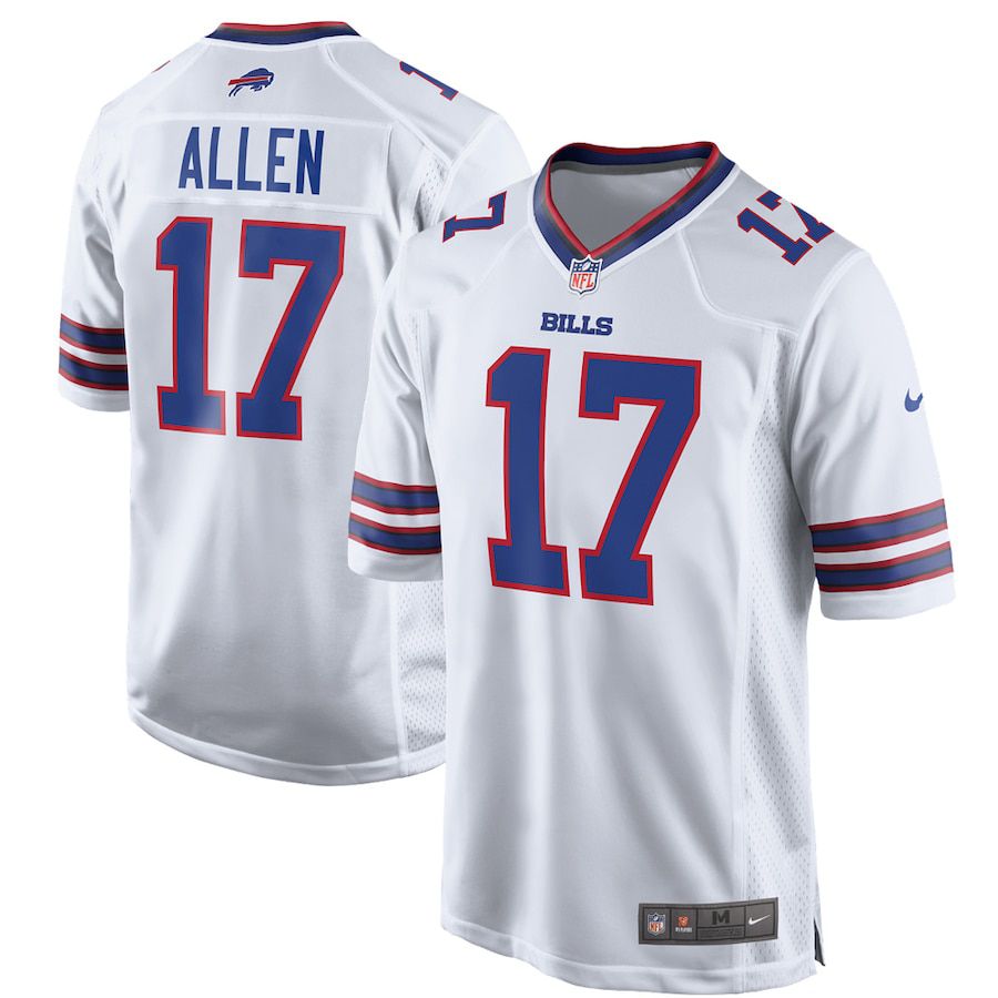 Men Buffalo Bills #17 Josh Allen Nike White Game NFL Jersey->buffalo bills->NFL Jersey